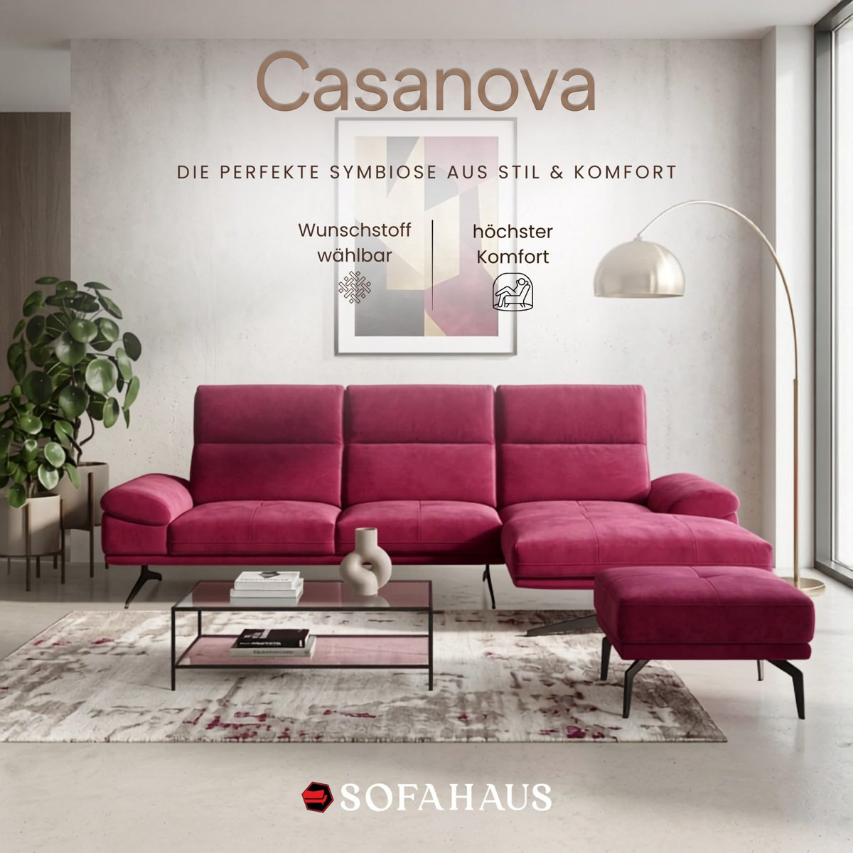 Sofa Casanova, die perfekte Symbiose aus Stil und Komfort