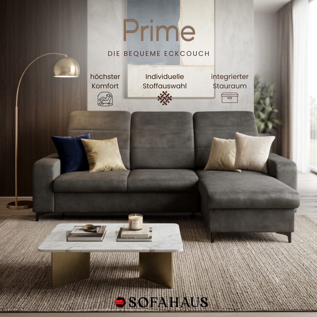 Sofa Prime, die bequeme Eckcouch